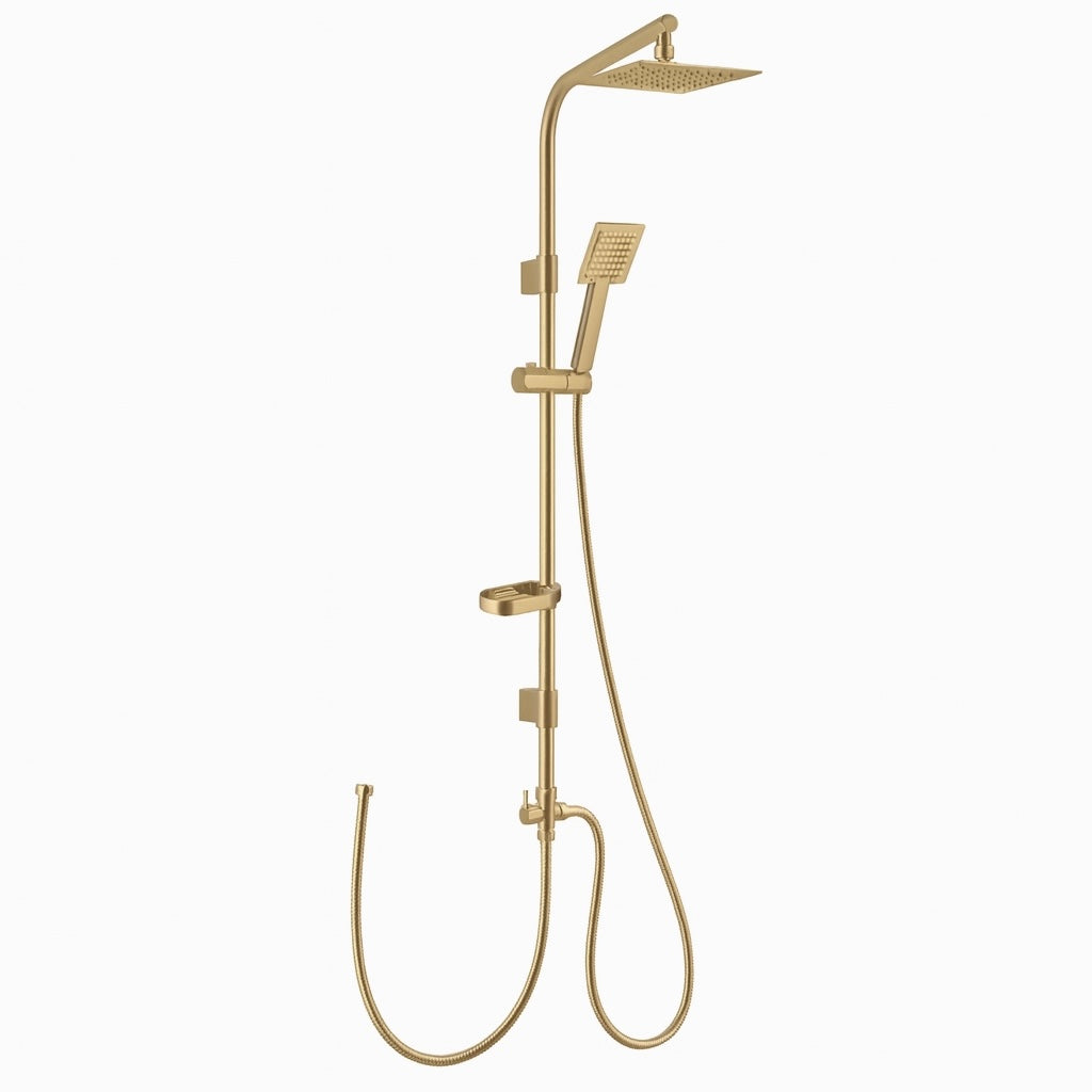 ערכת מוט פינוק פוסידון מרובע זהב מוברש מבית MATINA