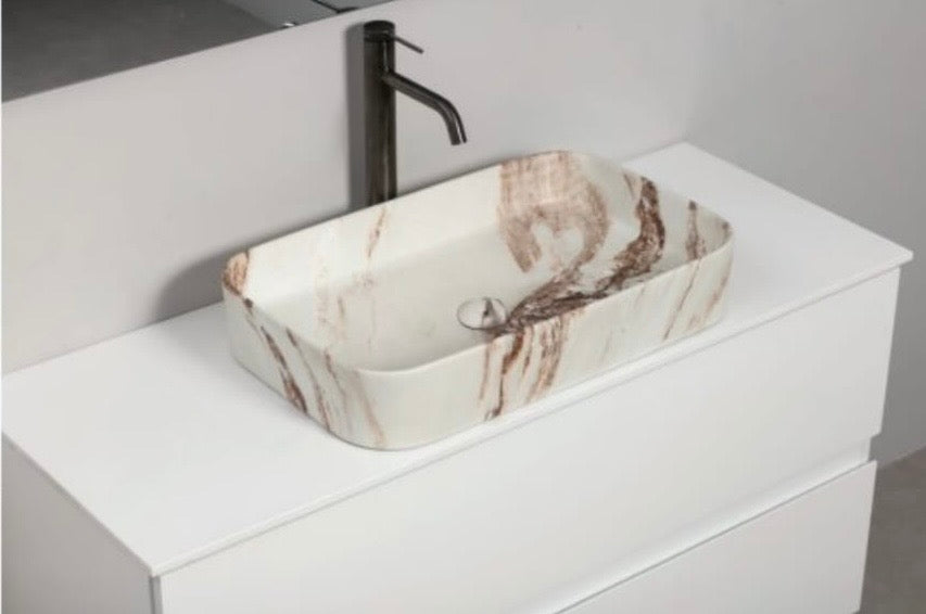 כיור מונח חרס פרימיום קררה CARRARA מט מבית SMA