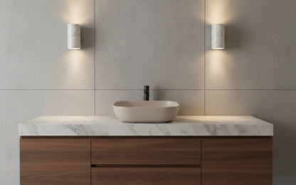 כיור מונח מלבני מוקה מט IBATH SOFTLINE