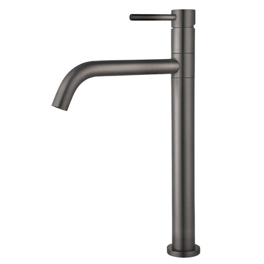 ברז פרח גבוה לכיור מונח אפור גרפיט מוברש דגם BM מבית AB