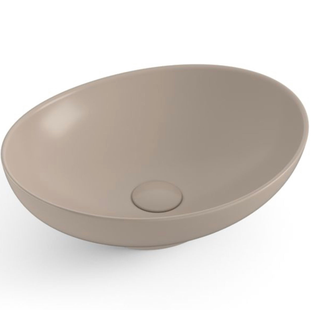 כיור מונח אובלי מוקה מט IBATH SOFTLINE