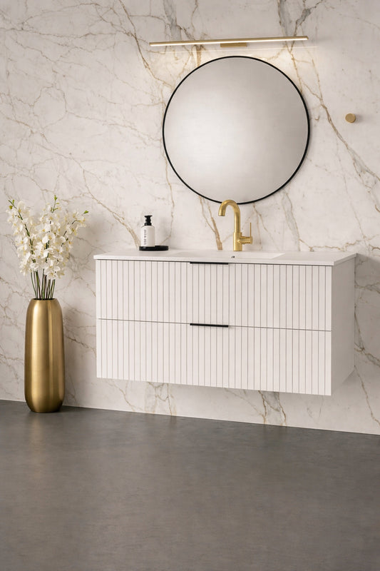 ארון אמבטיה מעוצב תלוי פסים דגם רויאל ROYAL