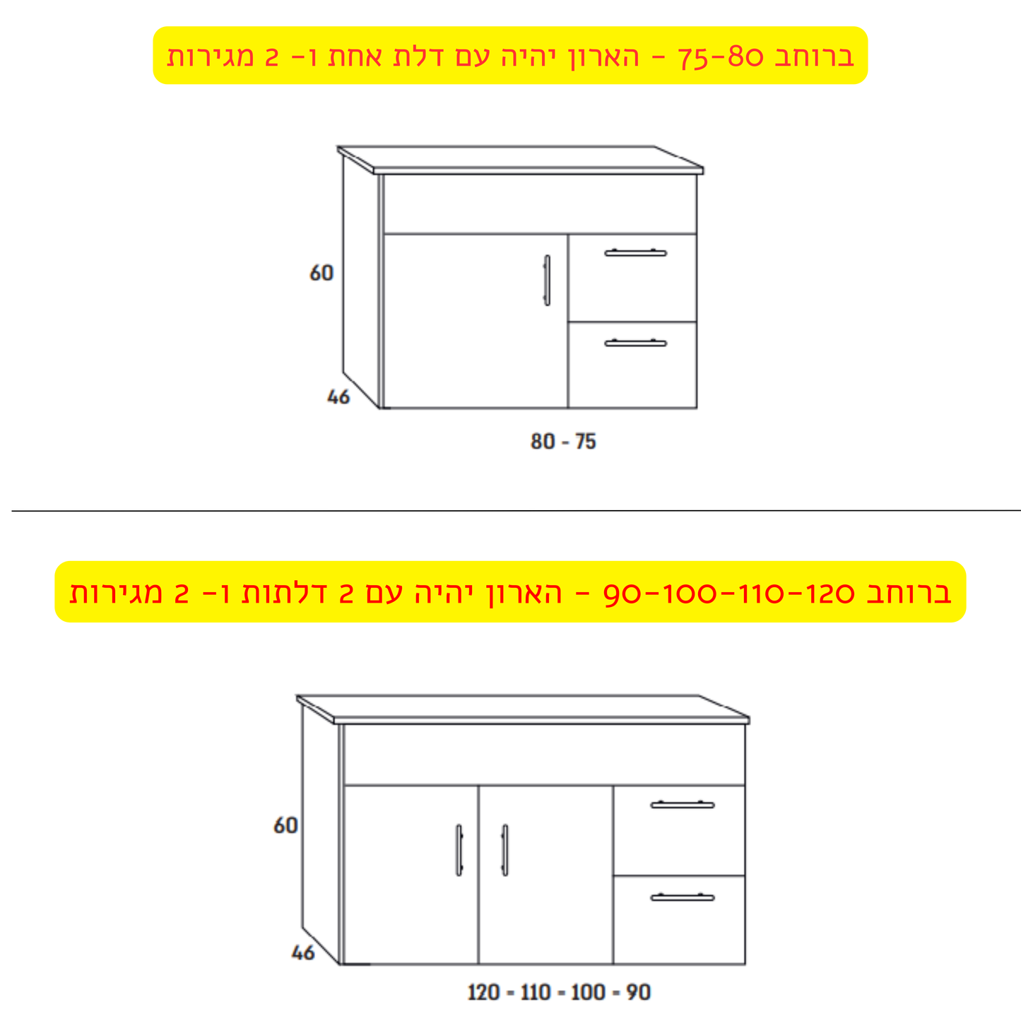 ארון אמבטיה פורמייקה תלוי מודרני דגם עדן EDEN