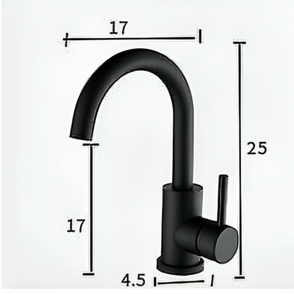 ברז פרח ניצב פיה קשתית שחור מט SD