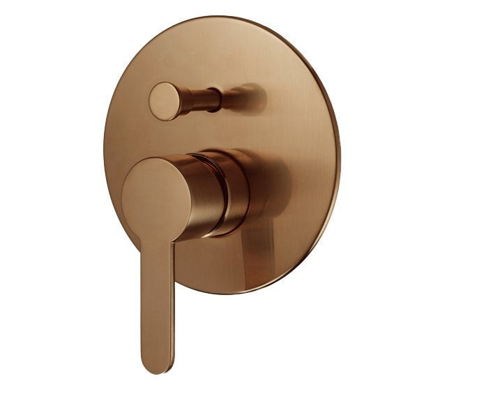 כיסוי חיצוני בלבד לאינטרפוץ 4 דרך | נחושת מוברש | 305388F20S | סדרת קליר CLEAR מבית חמת HAMAT