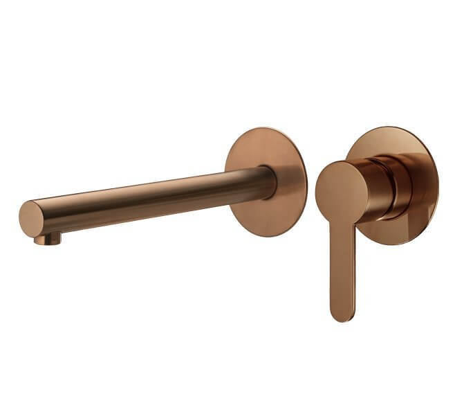 כיסוי חיצוני לברז קיר פיה קצרה| נחושת מוברש | 305301F20S | סדרת קליר | מבית חמת HAMAT