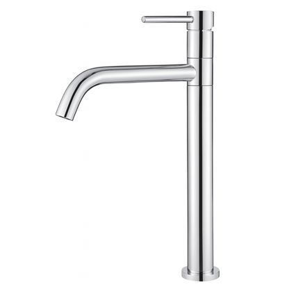 ברז פרח גבוה לכיור מונח ניקל מבריק דגם BM מבית AB