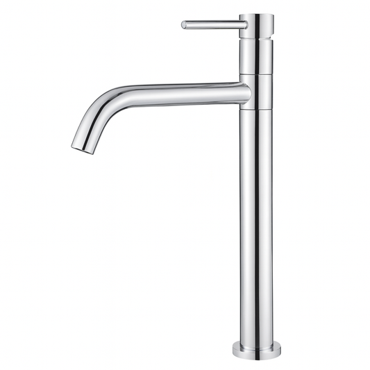 ברז פרח גבוה לכיור מונח ניקל מבריק דגם BM מבית AB