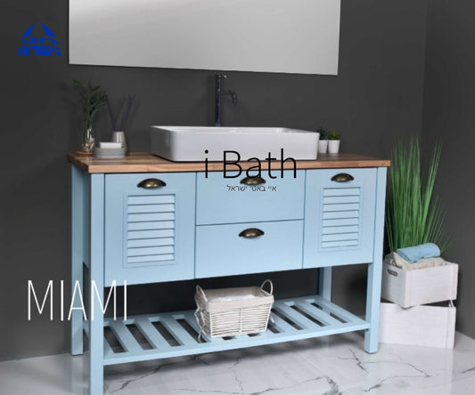 ארון אמבטיה עומד סגנון כפרי דגם מיאמי